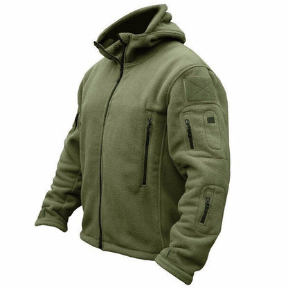 Men Casual Coat Tactical Recon Fleece Jacket Full Zip Army Hoodie Combat Hoody