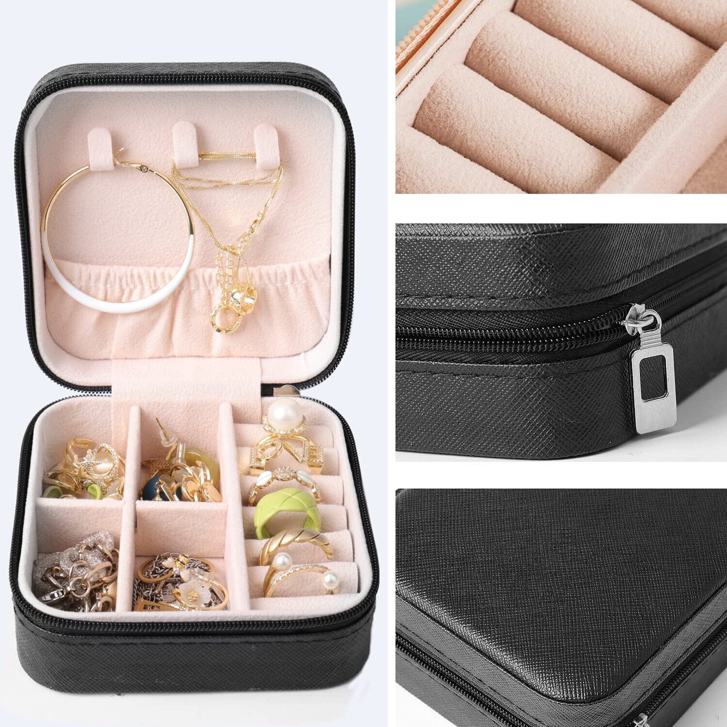 Jewellery Box Organiser Travel Jewellery Box Small PU Leather Jewelry Storage